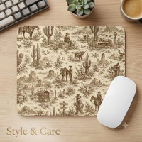 Vintage Western Desert Toile Nahtloses Muster