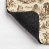 Vintage Western Desert Toile Nahtloses Muster Mousepad (Ecke)