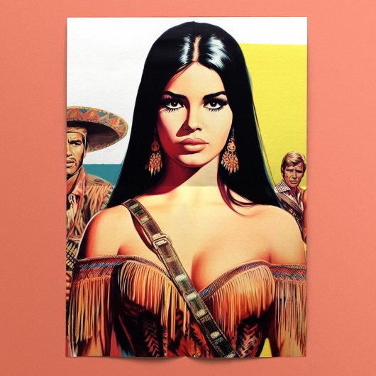 Vintage Western Frau Seidenpapier