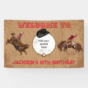 Vintage Western-Geburtstag Banner
