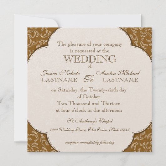 Vintage Western-Hochzeit Einladung (Vorderseite)