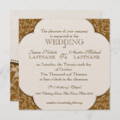 Vintage Western-Hochzeit Einladung (Vorne/Hinten)