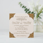 Vintage Western-Hochzeit Einladung (Stehend Vorderseite)