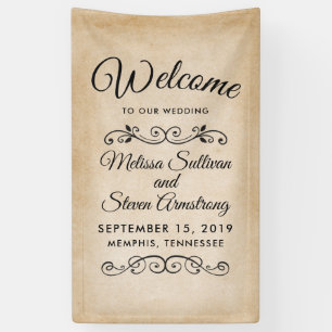 Vintage Western-Hochzeit im klassischen Stil Banner