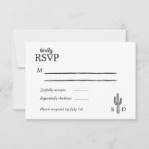 Vintage Western Hochzeit RSVP-Karte
