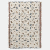 Vintage Western Icons Muster Decke (Vorderseite Vertikal)