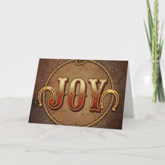 Vintage Western Joy Weihnachten (Vorderseite)