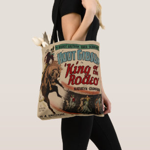 Vintage Western King of The Rodeo Bronco-Reiter Tasche