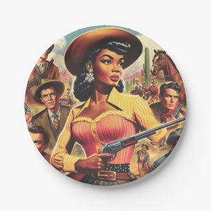 Vintage Western Pappteller