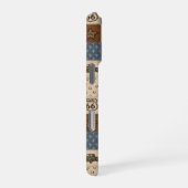 Vintage Western Patchwork Quilt Muster iPhone Hülle (Rechte Seite)