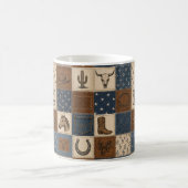 Vintage Western Patchwork Quilt Muster Kaffeetasse (Mittel)