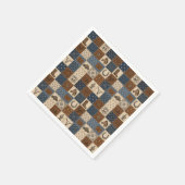 Vintage Western Patchwork Quilt Muster Serviette (Ecke)