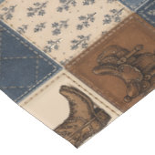Vintage-Western-Patchwork-Quilt-Muster Tischdecke (Schrägansicht)