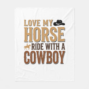 Vintage Western Pferd und Cowboy Zitat Shirt Desig Fleecedecke
