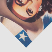 Vintage Western Pin-up Girl Seidenpapier (Ausschnitt)