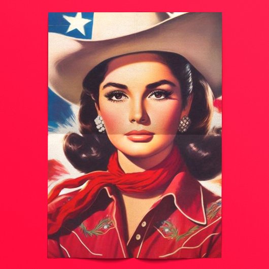 Vintage Western Pin-up Girl Seidenpapier