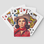Vintage Western Pin-up Spielkarten (Rückseite)