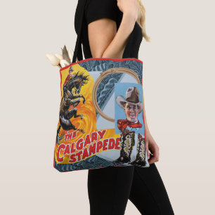 Vintage Western Rodeo Calgary Collage Druck Tasche