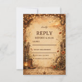 Vintage Western Rustikal RSVP Karte (Vorderseite)