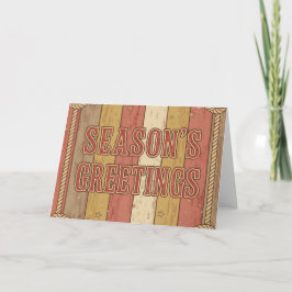 Vintage Western Season’s Greetings Christmas Feiertagskarte