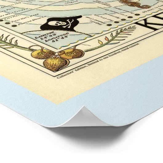 Vintage Westkarte Poster (Ecke)