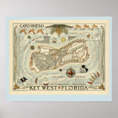 Vintage Westkarte Poster (Vorne)