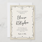 Vintage Westliche Hochzeit Einladung (Vorderseite)