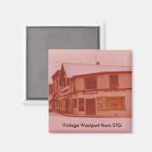 Vintage Westport Magnet - Railroad Place (Vorderseite/Rückseite)