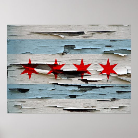Vintage Wetterflagge in Chicago Poster (Vorne)