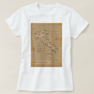 Vintage Wetterkarte Italiens, Siziliens und Sardin T-Shirt