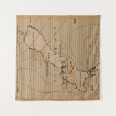 Vintage Wetterkarte Neuseelands Wandteppich (Vorderseite (Horizontal))