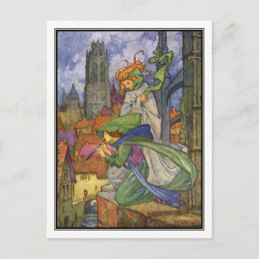 Vintage WetterSprites von Florence Harrison Postkarte (Vorderseite)