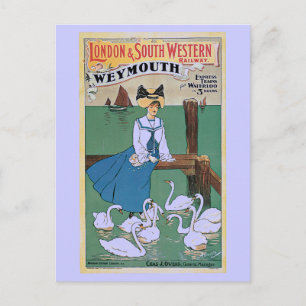Vintage Weymouth London und SW-Bahn-Werbung Postkarte