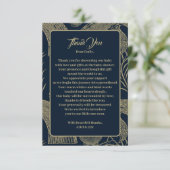 Vintage Whale Blue Baby Dusche Dankeskarte (Stehend Vorderseite)