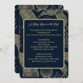 Vintage Whale Blue Baby Dusche Einladung (Vorne/Hinten)