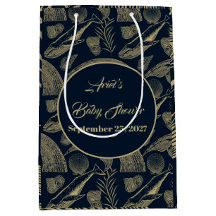 Vintage Whale Blue Baby Dusche Mittlere Geschenktüte