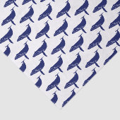 Vintage Whale-Silhouette Zeichnend Blau Seidenpapier (Ausschnitt)