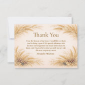 Vintage Wheat Field Graduation Party Dankeskarte (Vorderseite)