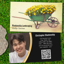 Vintage Wheelbarrow-Blume QR-Code Benutzerdefinier