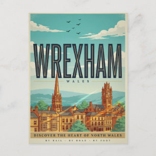 Vintage Wherxham Castle, Wales Geschenke und Souve Postkarte
