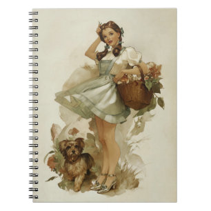 Vintage Whimsical Dorothy und Toto Notizblock
