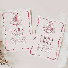 Vintage Whimsical Ladys Night Galentines laden Einladung