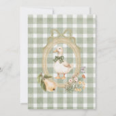 Vintage Whimsical Sage Baby Dusche Einladung (Rückseite)