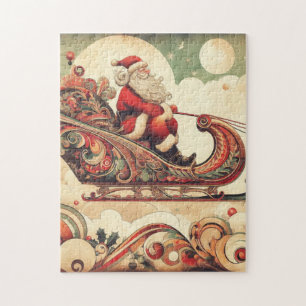 vintage/whimsical/Weihnachtsmann/Weihnachten Puzzle