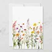 Vintage Whimsical-Wildblumen 40. Geburtstag Einladung (Rückseite)