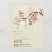 Vintage Whimsical Winter Bridal Dusche Einladung (Vorne/Hinten)