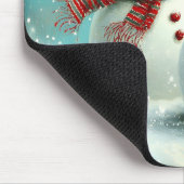 Vintage Whimsical Winter Snowman Joy Mousepad (Ecke)