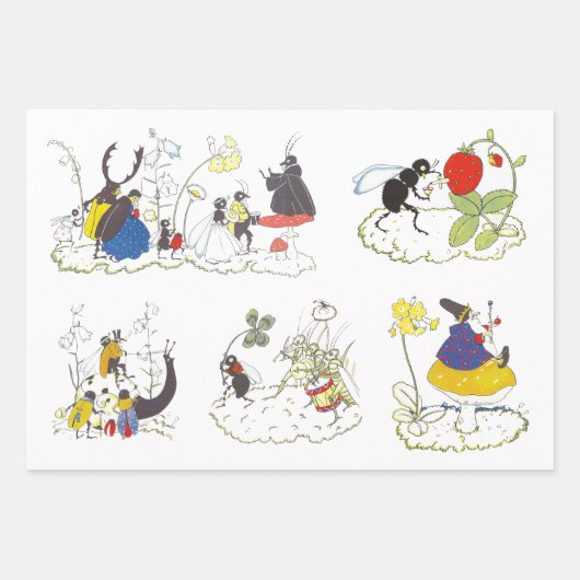 Vintage Whimsical-Woodland-Hochzeit Geschenkpapier Set (Vorderseite 2)