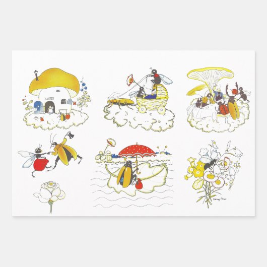 Vintage Whimsical-Woodland-Hochzeit Geschenkpapier Set (Vorderseite)