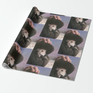 Vintage-Whippet-im-Schnee-Geschenkpapier Geschenkpapier